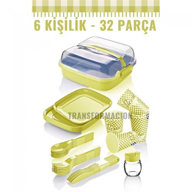 Renkmix 6 Kişilik Piknik Seti Gervasoni Design Sari 718327