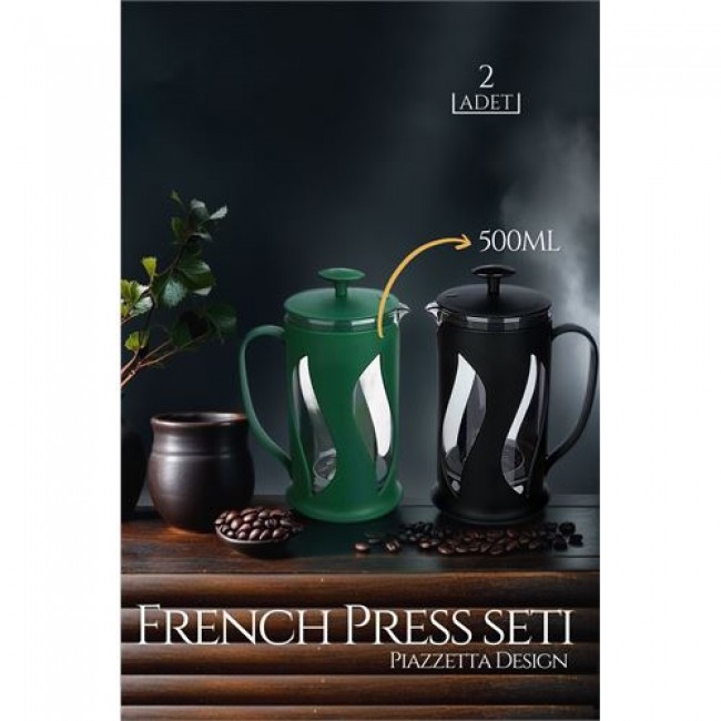 Renkmix 500 Ml 2 Li French Press Seti Büyülü Karışım Piazzetta Design 719050