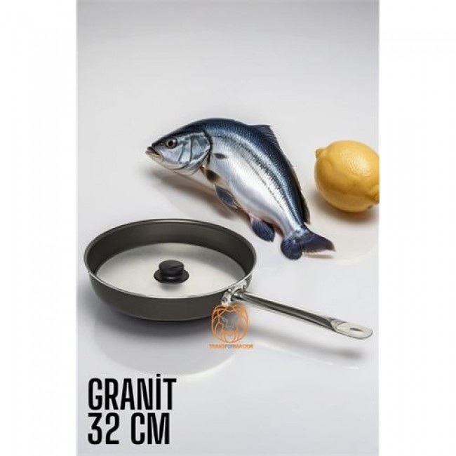 Renkmix Granit Balık Tavası 32 Cm Kapaklı 720287