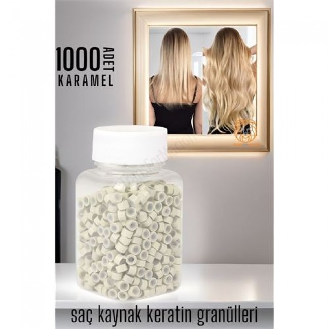 Renkmix Nano Saç Kaynak Boncukları Karamel 1000 Adet 720358