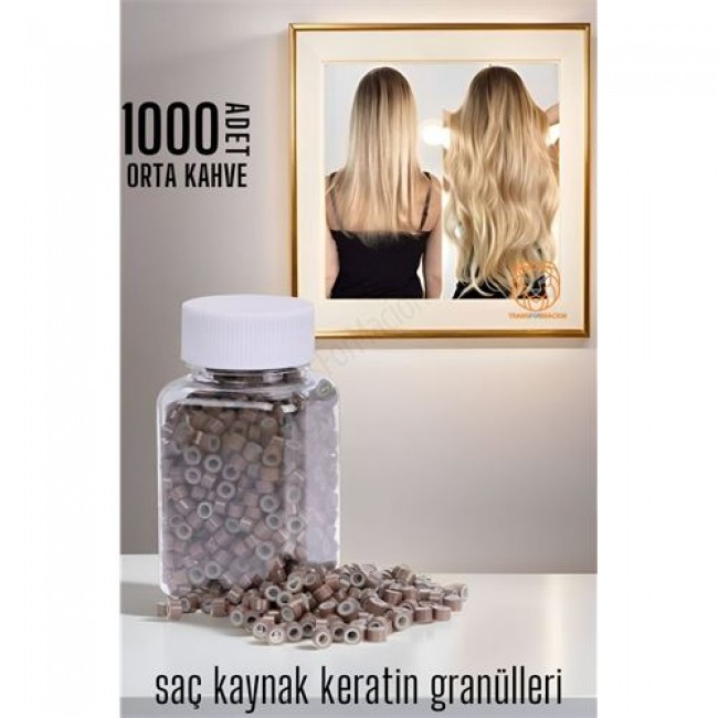 Renkmix Nano Saç Kaynak Boncukları Orta Kahve 1000 Adet 720359