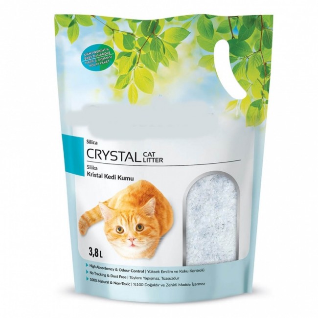 İndirimde 4 paket kedi kumu silica kristal kedi kumu 1.4 kg - 3.8 l