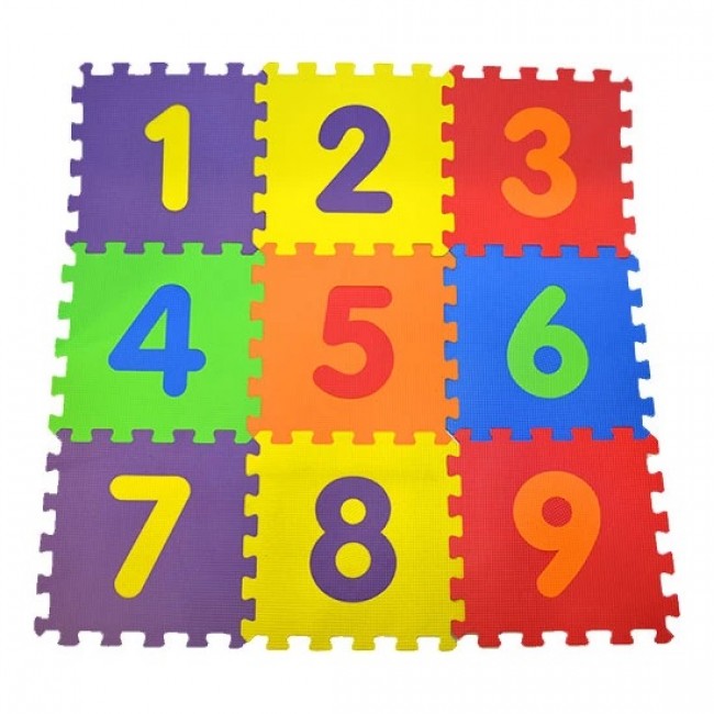 İndirimde 9 parça çocuk oyun karosu eva puzzle yer matı sayılar eğitici oyun halısı
