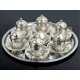İndirimde Osmanlı motifli 6 kişilik türk kahve seti - gümüş